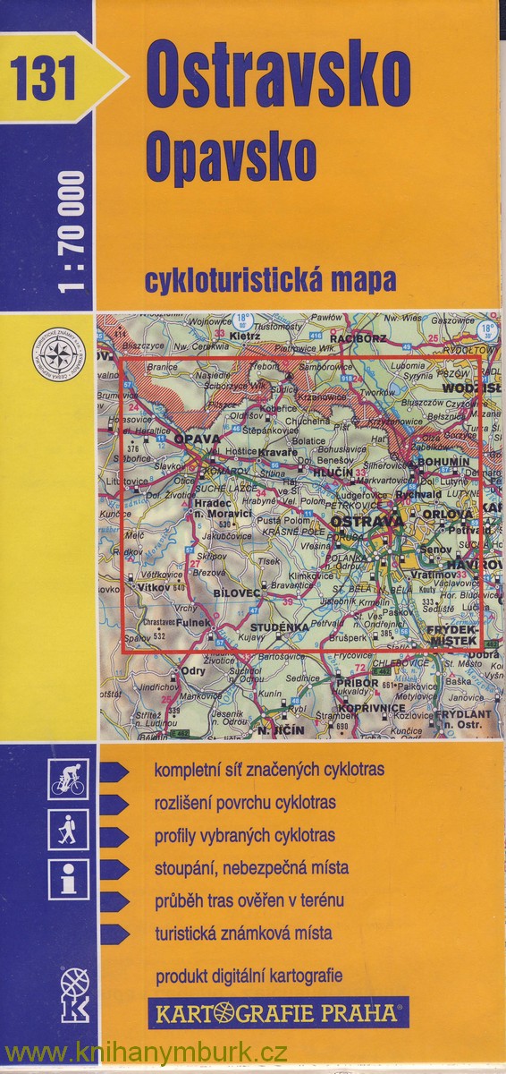 Ostravsko Opavsko cykloturistická mapa