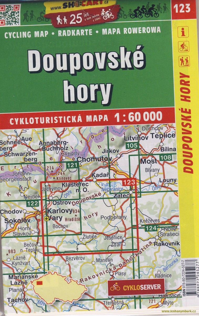 Doupovské hory 123 Cyklotur mapa