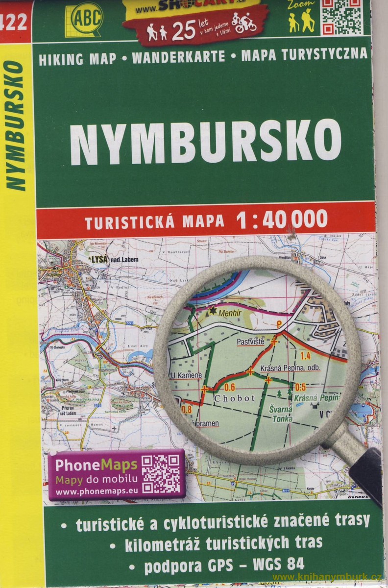 Nymbursko turistická mapa 1:40000